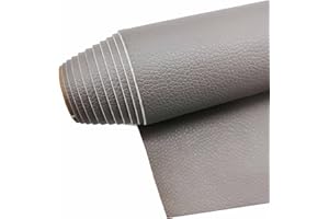 Surriba Cuir Autocollant Kit Reparation, Cuir Reparation Trou Siege Voiture Auto Moto, Renovateur Cuir Chaise de Bureau Bricolage 40 * 120cm Gris Clair