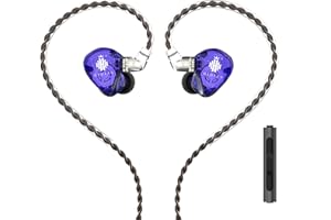 HIDIZS MS1-Rainbow in-Ear Casque Hi-Res Wired Headphones Diaphragme Hi-FI Isolation Bruit Musicien Écouteurs avec 0.78mm 2 Broches Câble Détachable pour Android/Lecteurs Audio