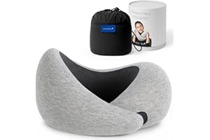 Ostrichpillow Go Neck Pillow - Reisekissen mit Memory Foam, 360º Ergonomisches Design, Asymmetrische Seiten, Reisetasche Inklusive, Waschbarer Modal-Bezug