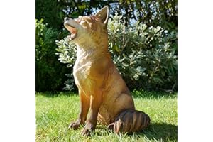 Darthome Ltd New Resin Outdoor Garden Sitting Howling Fox Lawn Sculpture Ornament Statue Gift