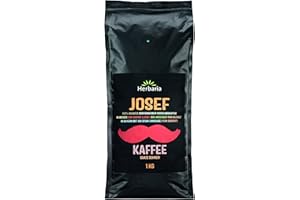Herbaria Josef kawa organiczna 1 kg całych ziaren – 100% ziarna kawy Arabica z wyżyn Meksyku – kontrolowana przez małych rolników biologicznie uprawiana – delikatne długotrwałe palenie w bębnie