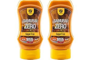 Rabeko Zero Sauce - Samurai, 2 x 350 ml sans sucre et peu de matières grasses - produits sains, faible en glucides et en calories pour salades, frites, burgers, grillades - sans gluten ni lactose