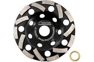 SHDIATOOL Diamond Turbo Grinding Wheel, Concrete Cup Grinding Disc 125mm for Cleaning Shaping Polishing Cement Stone Marble Granite Masonry
