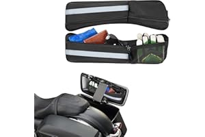 Rexmica 2pcs Hard Saddlebag Lid Organisers Compatible with Harley Davidson 1993-2022 Touring Road Glide, Electra Glide, Road King hard saddlebag, Universal Saddlebag Lid Organiser Pouch Set 49cm Long