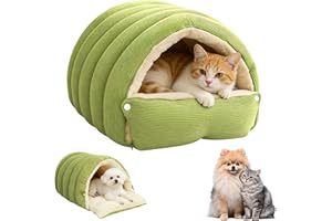 SylvaFusion Cozy Monster Cat Bed, Pet Cave for Indoor Cats, Warm Cat Bed For Winter, Removable Washable Dual-Purpose Pet Nest, Soft and Warm Cats HouseBed, for IndoorCats,Kittens and Small Dogs(Large