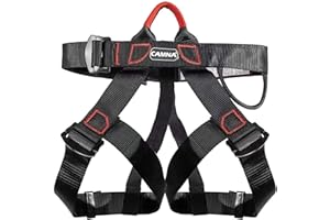 EUNEWR Baudrier Escalade Harnais d'escalade Harnais Guide Harnais Ceintures de Demi-Corps pour Alpinisme Haut Niveau Rescue Spéléologie Equip Certifié CE