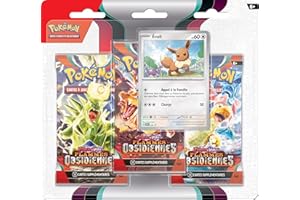 Pokemon - Pack 3 boosters - Ecarlate et Violet - Flammes Obsidiennes (EV03) - Modèle aléatoire - Jeux de société - Jeux de Cartes - Cartes à Collectionner - A partir de 6 Ans