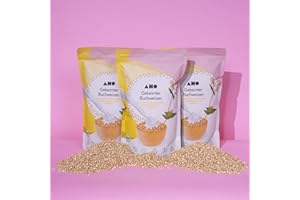 AHO Ricarica di grano saraceno germogliato da 2,55 kg, biologica dalla Germania e dall'Austria, confezione senza plastica, cibo crudo di grano saraceno biologico germinato e curato delicatamente a 42