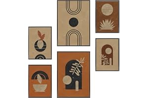 Heimlich Set di Stampe da Parete - Senza Cornici - Decorazioni da Muro per Soggiorno, Camera da Letto e Cucina - Poster Abbinati - | 2 x A3 & 4 x A4-30x42 & 21x30 | » Atelier Modern. «