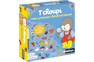 Nathan - T'Choupi Mon Premier Cherche et Trouve - Jeu de Plateau - sois Le Plus Rapide pour retrouve Les Images - Jeu d'observation et de rapidité - pour Enfant dès 2 Ans, Bleu
