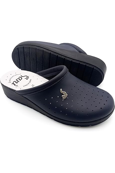 JOMIX Pantoffels voor Dames Klompschoenen Orthopedische Comfortabele voor Heren Klassieke Clogs Gemaakt in Italië, ITU1758, B-Wit, 46 EU