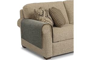 Naturoom Linen Sofa Arm Protector Covers Armrest Cover Slipcover for Living Room Armchair Covers for Arms Couch Armchair Recliner Chair Sofa Arm Covers Protectors from Pets, Pack of 2, Coffee
