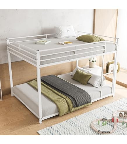Letto a castello in metallo - 2 x 140 x 200 cm - con letto estraibile
