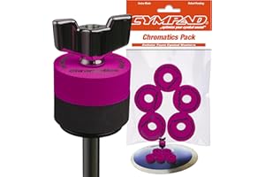 Cympad Crimson Chromatics - Juego de almohadillas de espuma viscoelástica de alta densidad para un mejor sonido y durabilidad, se adapta a todos los soportes de platillos - 40/15 mm