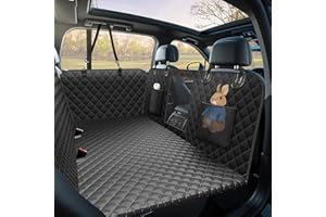 Alfheim Funda Asiento Coche Perro Impermeable, Extensor Asiento Trasero para Perros Grandes 180 kg, Hamaca Coche con Base Rígida Antideslizante, Protector Tapicería Lavable SUV Camioneta Viaje