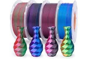ELEGOO Förpackning med 4 spolar av trefärgat siden PLA 4 x 250 g 1,75 mm