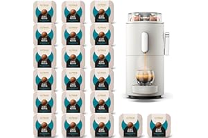 CAFE ROYAL SWITZERLAND PROFESSIONAL Machine à Café CoffeeB Globe Blanc 1.3L avec 180 Coffee Balls Déca - 100% Compostables