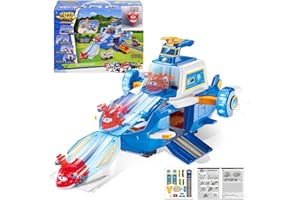 SUPER WINGS - PLAYSET LOTNICZY ŚWIAT + TRANSFORM-A-BOTS FIGURKA JETT SUPERCHARGE - zabawkowy samolot i figurka z 4 i 5 sezonu serialu animowanego Super Wings
