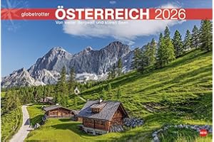 Österreich Globetrotter Kalender 2026 - Von weiter Bergwelt und klaren Seen: Die Alpenrepublik von ihren schönsten Seiten in einem großen ... (Globetrotter Reisekalender Heye)