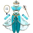 Mecamelon Arabian Princess Fancy Costume for Girls Halloween Dress Up