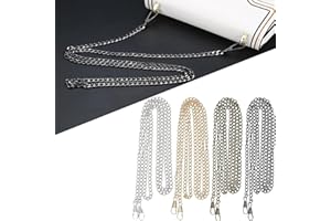 BOGORO Qazuwa Chaîne de Sac à Main en Métal Chaîne de Remplacement en Métal 4PCS 120 cm Chaîne de Sac Dorée Poignées de Sac à Main Porte Feuille Bricolage Chaîne De Sac à Main Sac Bandoulière (4 Couleurs)