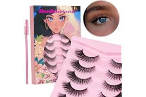 AKARABEAUTYLASHES AKARA Ciglia Finte Naturali 7 Paia 3D Ciglia Finte False Eyelashes Visone Artificiale Ciglia Finte(3D-BN05)