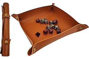 ‎WORLD OF DICE World of Dice Würfelteller - ideal für alle RPGs, Würfelunterlage, Würfelschale, Würfelbrett, Kunstleder, für Dungeons and Dragons, Kniffel, DSA, UVM.