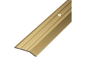 Gedotec Profilé de transition en aluminium perforé | 1 pièce - Profilé de finition en aluminium | Plinthe de compensation de hauteur | Profilé de compensation en laiton anodisé