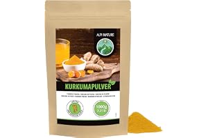 Gurkmejapulver (1 kg, 1,0 kg), curcuma 100% naturlig, försiktigt torkad och mald gurkmeja, inga tillsatser, vegan