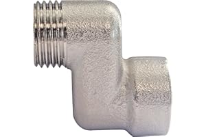 SOMATHERM FOR YOU, 601520707, Raccordo eccentrico 20mm MF1/2 (15x21) in ottone nichelato, facilita il collegamento di un radiatore con l'arrivo dell'acqua.