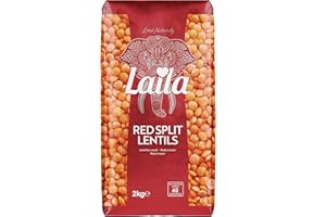 Laila Red Split Lentils 2Kg. Red Split Lentils are enrich with Vitamin B and Dietary fibers