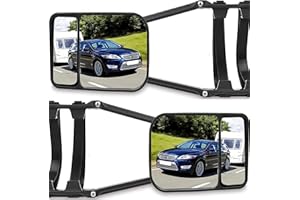 Riloer 2x Rétroviseurs de remorquage, miroir de remorquage RV, pour Rétroviseur à extension réglable pour voiture, camping-car, caravane, RV, la plupart des grands rétroviseurs de véhicules