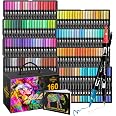 160 Feutres Coloriage Adulte - Stylos Pinceau Double Pointe - Aquarelle Et Détails - Kit Artiste Complet