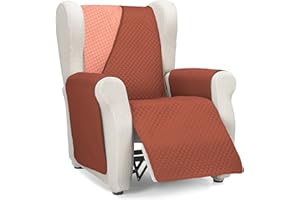 Martina Home Cubre Sofá Acolchado, Teja/Coral, 1 Plaza/Relax (Diamond)