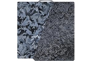 TIOPY Camouflage+Water Ripple H1H Bambu Lab Building Plate 257x257mm, 3D Double Sided Print H1H Spring Steel per Bambu Lab X1 X1C X1E P1P P1S A1, Senza Base Magnetica