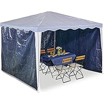 Tende Per Gazebo Set Da 4 | Pareti Laterali Impermeabili In PVC | Con Finestre E Zip | Verde 3x2 M - Foto 4