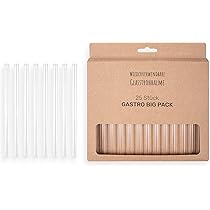 Cannucce Di Vetro Riutilizzabili - 12 Pezzi Da 15cm, Lavabili In Lavastoviglie, Made In Germany - Foto 2