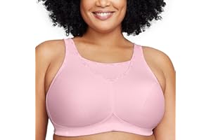 Glamorise Biustonosz damski z perfekcyjnym trzymaniem sportowy biustonosz, Perfekcyjny różowy, 95J