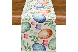 Aitsite Jesienny bieżnik na stół, dekoracja stołu, dynie, jesień, bieżnik na zewnątrz, urlop, dekoracja na jesień, urlop, imprezę, jesienna dekoracja, 40 x 180 cm (Easter Egg)