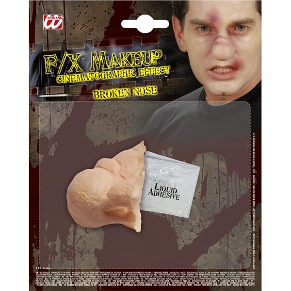 Widmann Milano Narben- & Nasenmaske – Für Realistische Spezialeffekte | Einfach Anzuwenden, Unisex | Ideal Für Halloween & Kostümpartys
