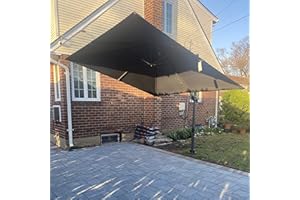 PURPLE LEAF 3 X 3 M Square Garden Cantilever Parasol, Large Square Patio Umbrella with Crank Handle and Tilt for Balcony and Outdoor, Grey