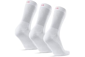 DANISH ENDURANCE 3 Paires Chaussettes de Tennis Éponge, Respirantes & Renforcées, Homme Femme