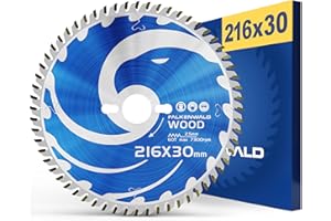 FALKENWALD® Hoja de sierra de 216 x 30 mm para madera, 60 dientes de metal duro, compatible con Metabo KGS 216 M, Bosch GCM 8 SDE, PCM 8S sierra tronzadora - HM hoja de sierra circular 216 x 30 mm -