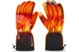 HOMHOU Heated Gloves, Electric Gloves With 3 Temperature Modes With Waterproof Function And Touch Screen Function, And Hand Warmer With 7.4v And 2000mAh Are Suitable for Skiing, Cycling, Mountaineering