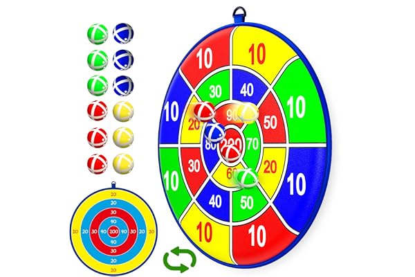 Lbsel 25.5" Jeux flechette Enfant,Jeu Exterieur,intérieur/extérieur Jouets de Jeu de fête Amusants pour Le Sport,Cadeau d'anniversaire pour garçons et Filles de 3-12 Ans(65cm)