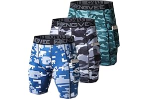 ZENGVEE 3 Pack Men's Compression Shorts Cool Dry Running Base Layer Shorts with Phone Pockets for Running,Training, Workout, Gym