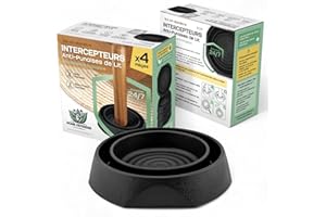 REBORN-FRANCE Intercepteurs Anti-Punaises de Lit (Pack de 4) – Réutilisables, Écologiques, Compatibles Tous Lits – Protection 24/7 sans Produits Chimiques