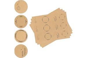 Nordstern Weihnachten Aufkleber zum Beschriften 48er Pack - Runde Sticker für Geschenke, Adventskalender und Papiertüten - Weihnachtssticker