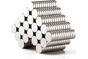 WATELL 40 Pcs Silver Rectangular Magnets, 12x3mm, Strong, Perfect for Office, Home, Fridge, Tools, Magnet Fishing