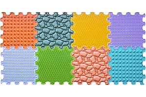 ORTOTO Massage Sensory Puzzle Mats - Orthopedic Game Mat for Kids and Adults, Sensory Play, Interlocking Floor Tiles, Children's Play Mats, Game Mat Set (Nature Gifts)